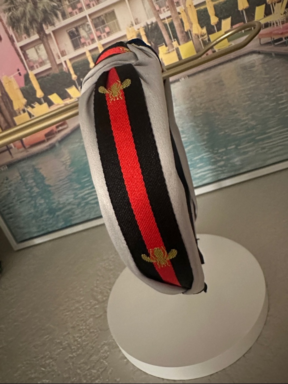 Stylish Red Gray and Black Headband, inspired
